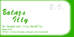 balazs illy business card